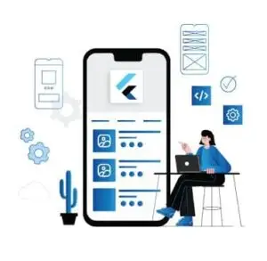 Flutter app development course covering UI design, coding & cross-platform app creation